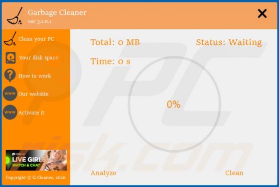 Garbage Cleaner Applicazione Indesiderata