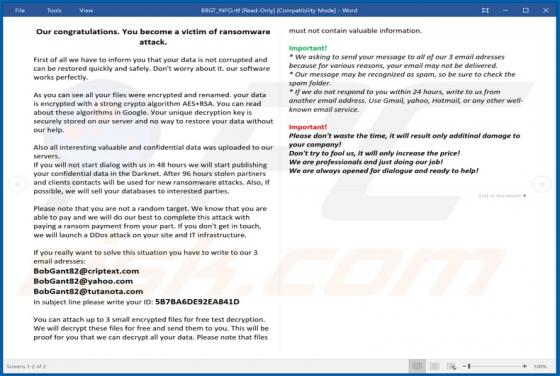 BBGT Ransomware