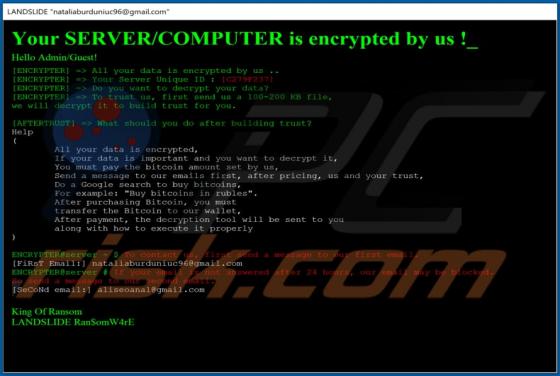 LANDSLIDE Ransomware