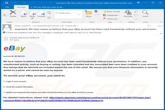eBay Email Scam