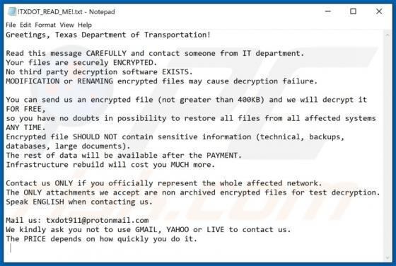 RansomExx Ransomware
