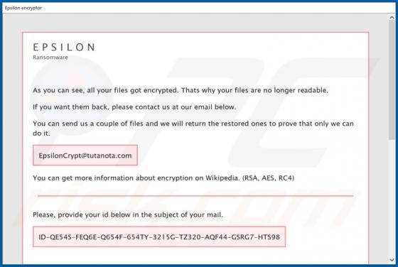 Epsilon Ransomware