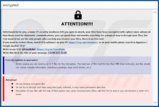 PAYMENT Ransomware