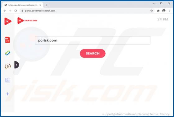 StreamSiteSearch Browser Hijacker
