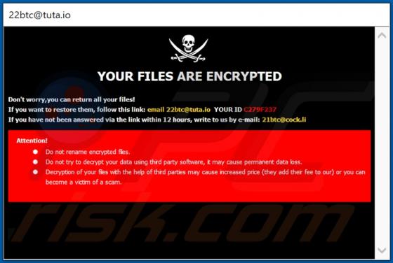 22btc Ransomware