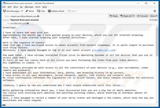 I Have To Share Bad News With You Email Truffa