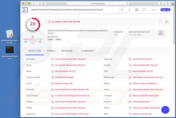 ApolloSearch Adware (Mac)