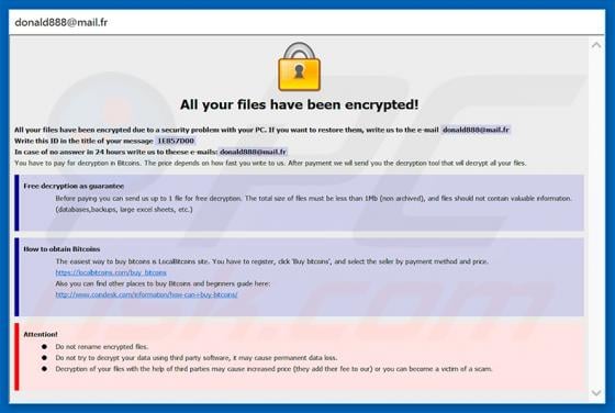 888 (Dharma) Ransomware