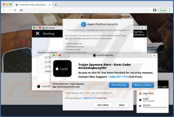 Error Code: #2c522hq8wwj791 POP-UP Truffa (Mac)