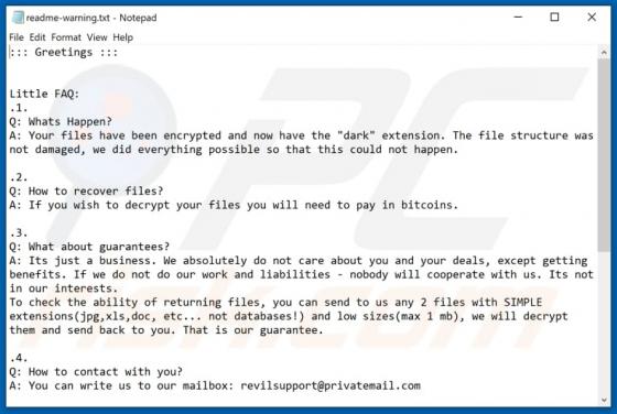 Dark Ransomware