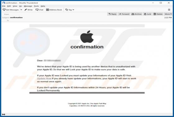 Apple ID Email Scam (Mac)