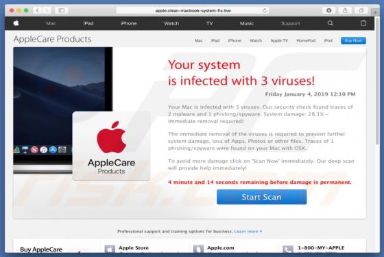 Your System Is Infected With 3 Viruses POP-UP Truffa (Mac)