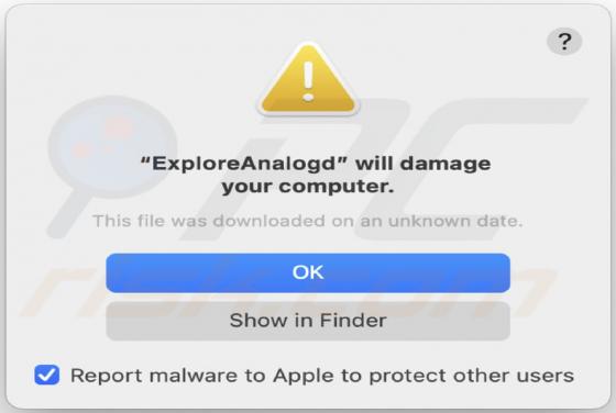 ExploreAnalog Adware (Mac)