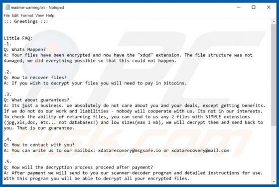 Xdqd Ransomware