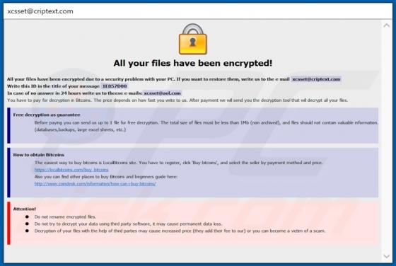 Xcss Ransomware