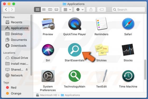 StartEssentials Adware (Mac)