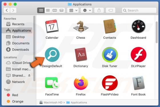 DesignDefault Adware (Mac)