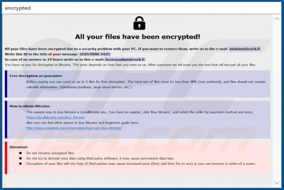 Caley Ransomware