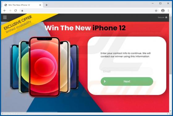 Win The New iPhone 12 POP-UP Scam