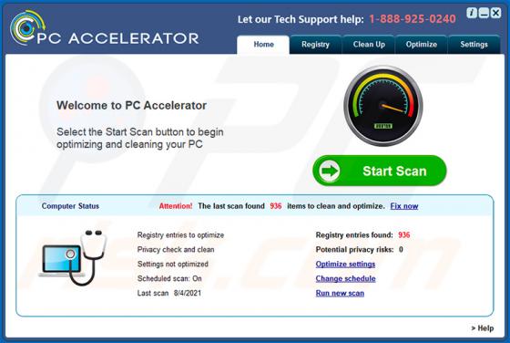 PC Accelerator Applicazione Indesiderata