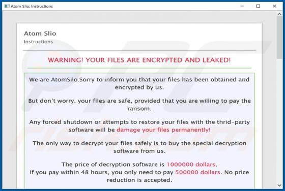 AtomSilo Ransomware