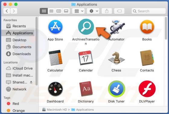 ArchivesTransation Adware (Mac)