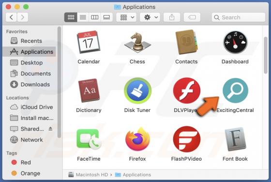 ExcitingCentral Adware (Mac)