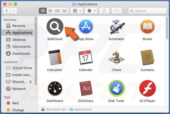 AddCloud Adware (Mac)