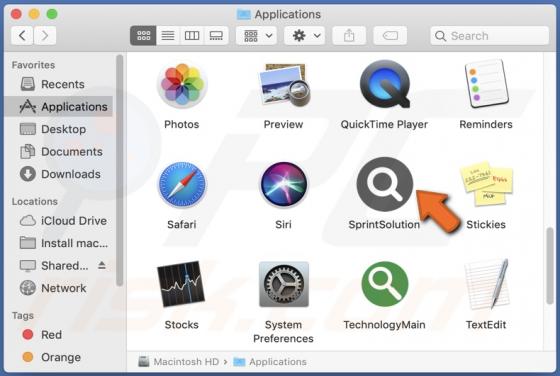 SprintSolution Adware (Mac)