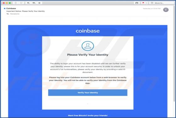 Coinbase Email Truffa