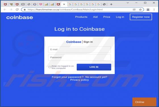 Coinbase POP-UP Truffa