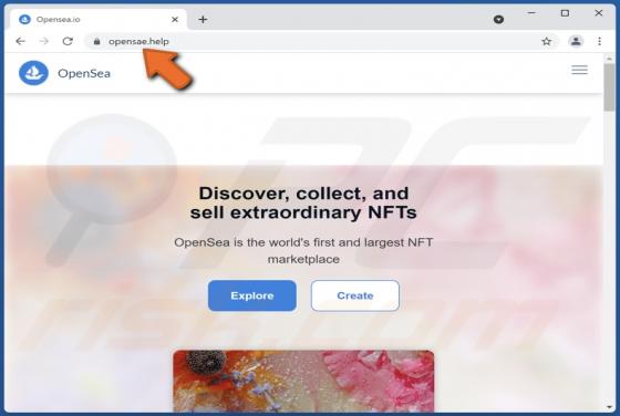 OpenSea POP-UP Truffa