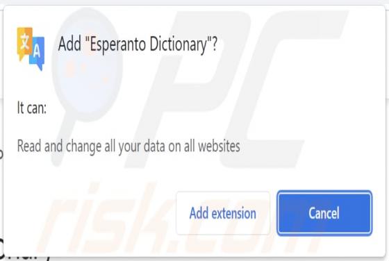 Esperanto Dictionary Adware