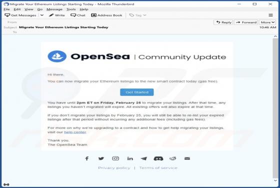 OpenSea Email Truffa