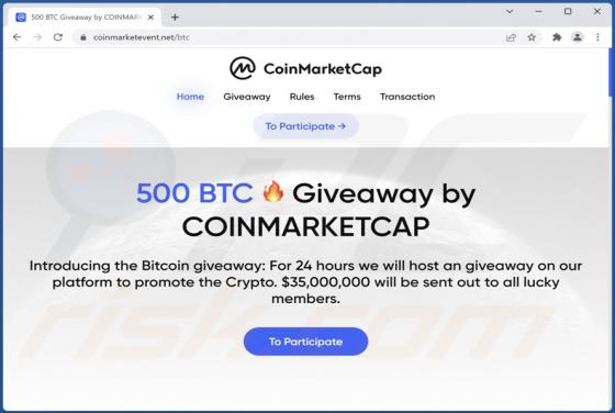 CoinMarketCap Giveaway Truffa