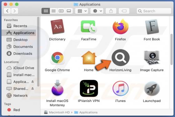 HorizonLiving Adware (Mac)