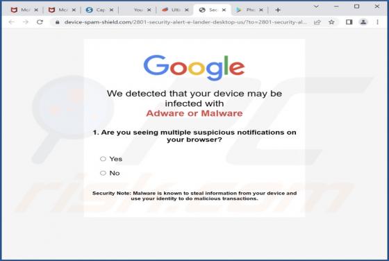 Chrome Is Infected With Trojan:SLocker POP-UP Truffa