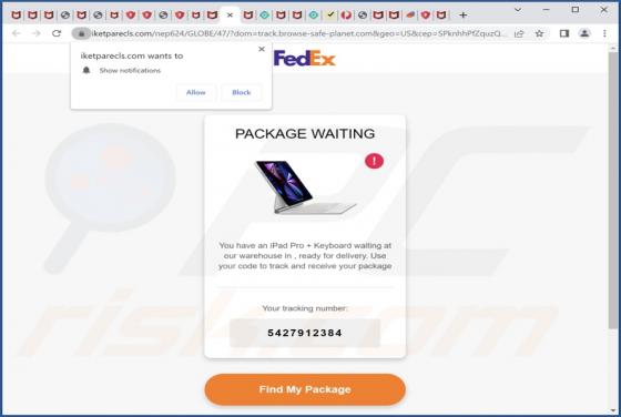 FedEx PACKAGE WAITING POP-UP Truffa