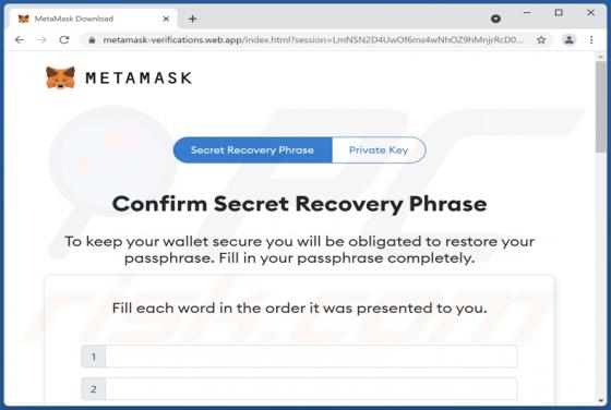 METAMASK POP-UP Truffa