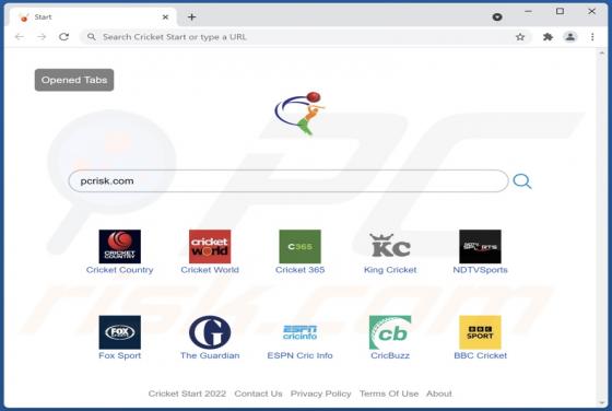 Cricket Start Browser Hijacker