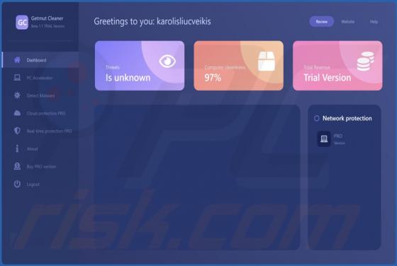 Getmut Cleaner Applicazione indesiderata