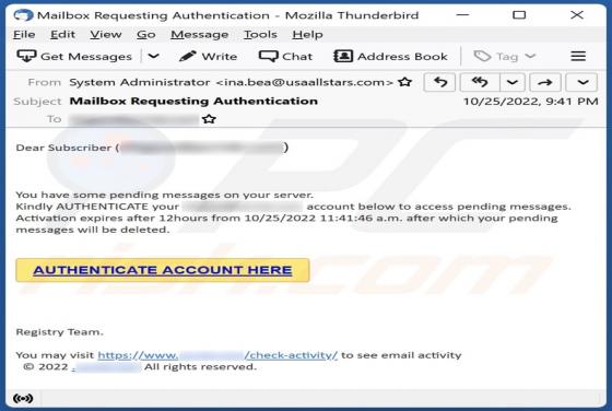 Authenticate Account Email Truffa