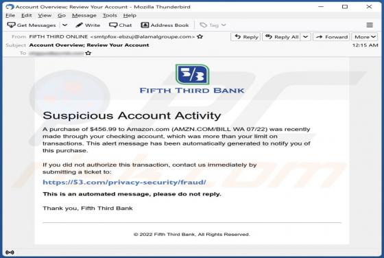 FIFTH THIRD BANK Email Truffa