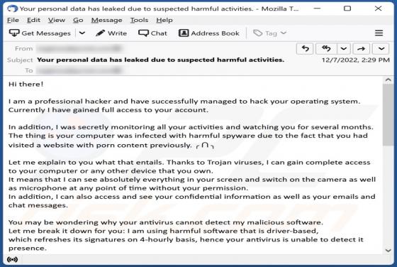 Professional Hacker Managed To Hack Your Operating System Email Truffa