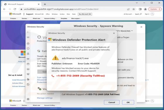 Ads.financetrack(1).exe POP-UP Truffa