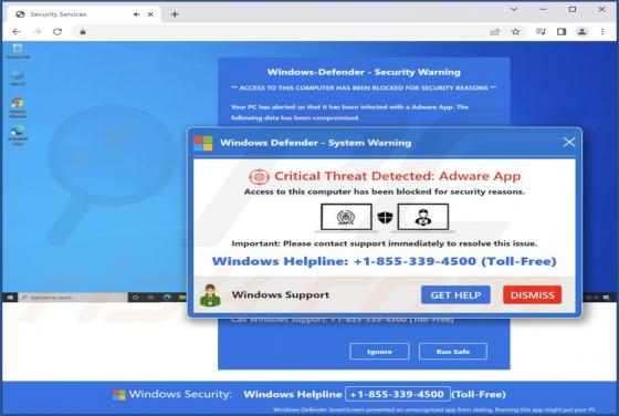 Critical Threat Detected: Adware App POP-UP Truffa
