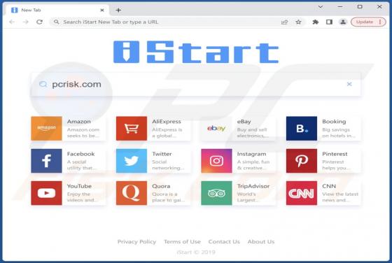 iStart New Tab Browser Hijacker