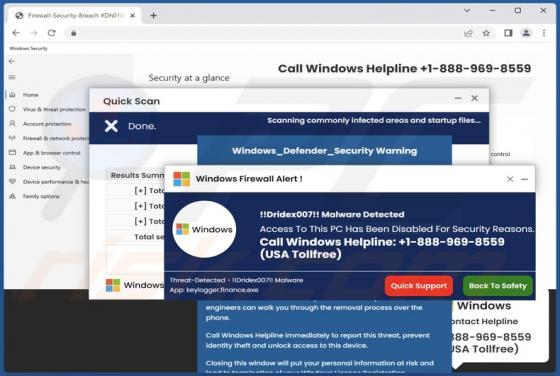 !!Dridex007!! Malware Detected POP-UP Truffa