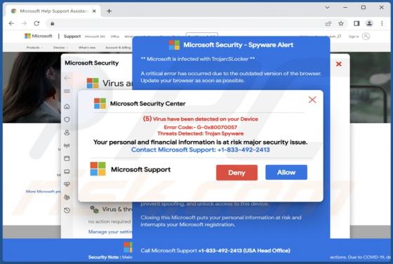 Error Code:- G-0x80070057 POP-UP Truffa