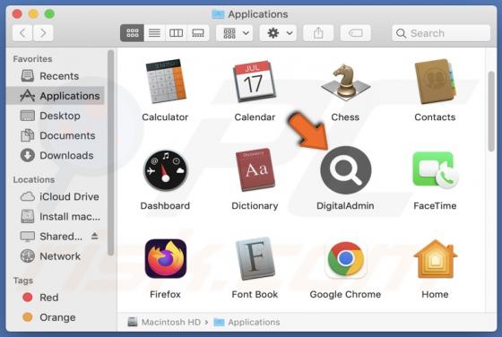 DigitalAdmin Adware (Mac)
